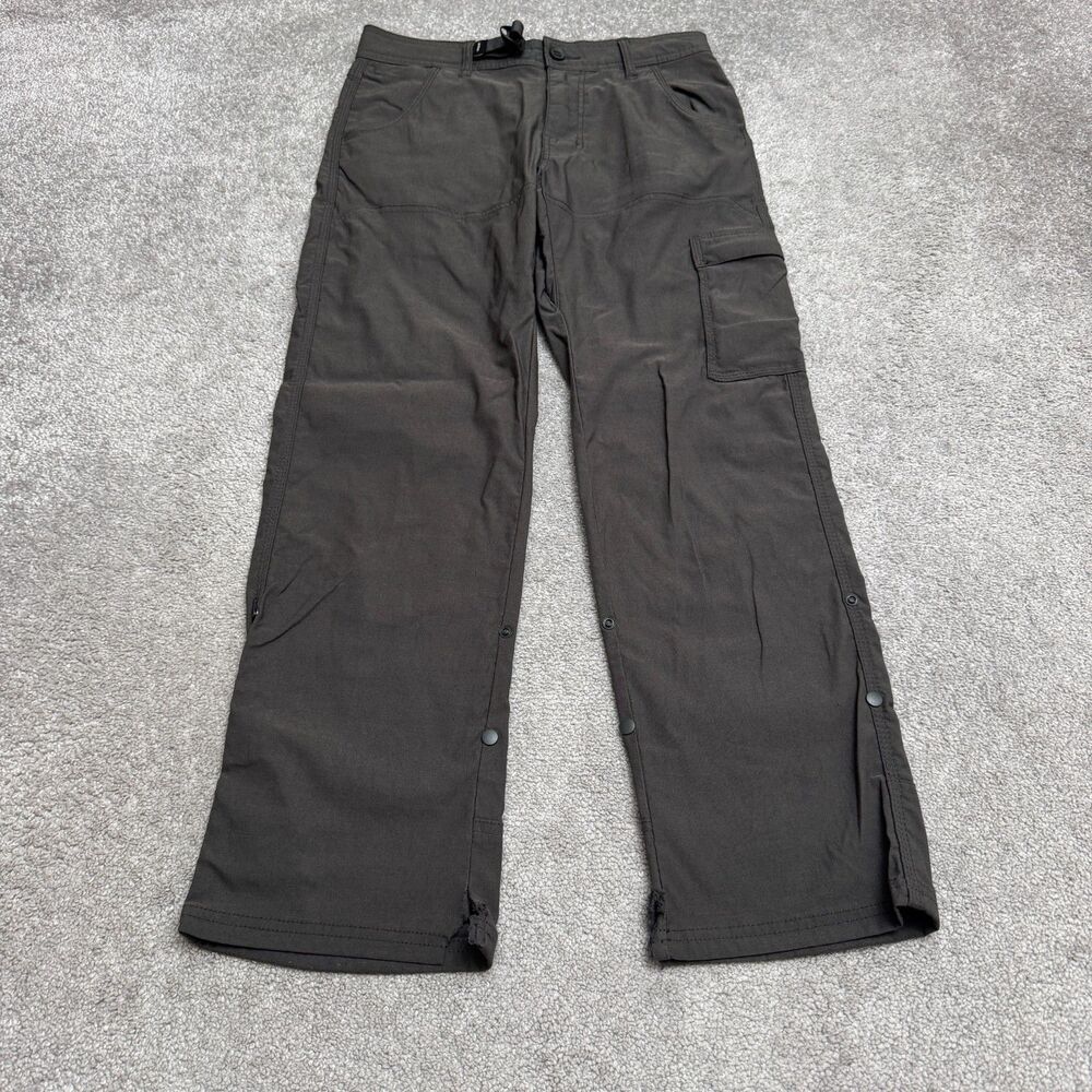 PrAna Zion Relaxed Fit Outdoor Hiking Cargo Pants Womens 2 Dark Gray Stretch